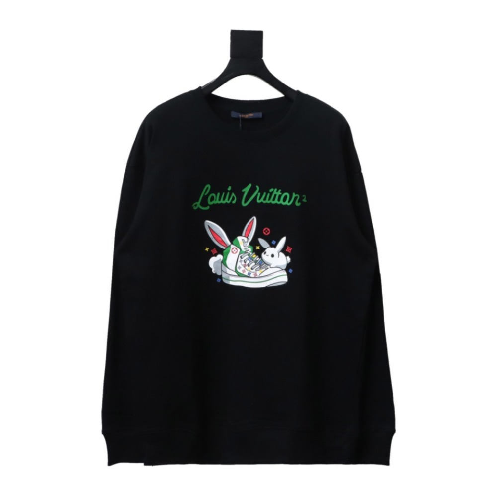  Louis Vuitton rabbit trendy shoes print round neck Hoodie 1