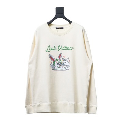  Louis Vuitton rabbit trendy shoes print round neck Hoodie 2 01