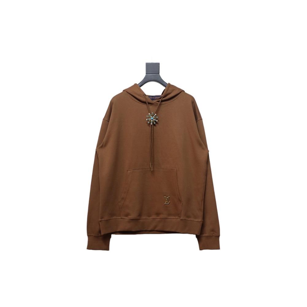  Louis Vuitton turquoise sunflower drawstring Hoodie
