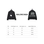 Balenciaga24SS double B graffiti white ink-splashed denim jacket