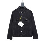  Balenciaga24SS double B graffiti white ink-splashed denim jacket