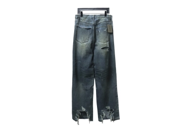 Balenciaga 23ss eroded mud-dyed distressed large damaged knife-cut Jeans 02
