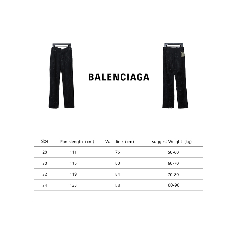 Balenciaga 23ss show mud-dyed knife-cut damaged Jeans