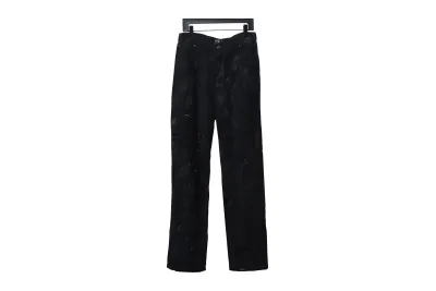 Balenciaga 23ss show mud-dyed knife-cut damaged Jeans 01