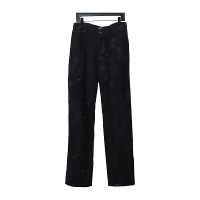 Balenciaga 23ss show mud-dyed knife-cut damaged Jeans 01