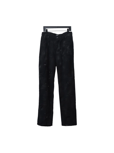 Balenciaga 23ss show mud-dyed knife-cut damaged Jeans 01