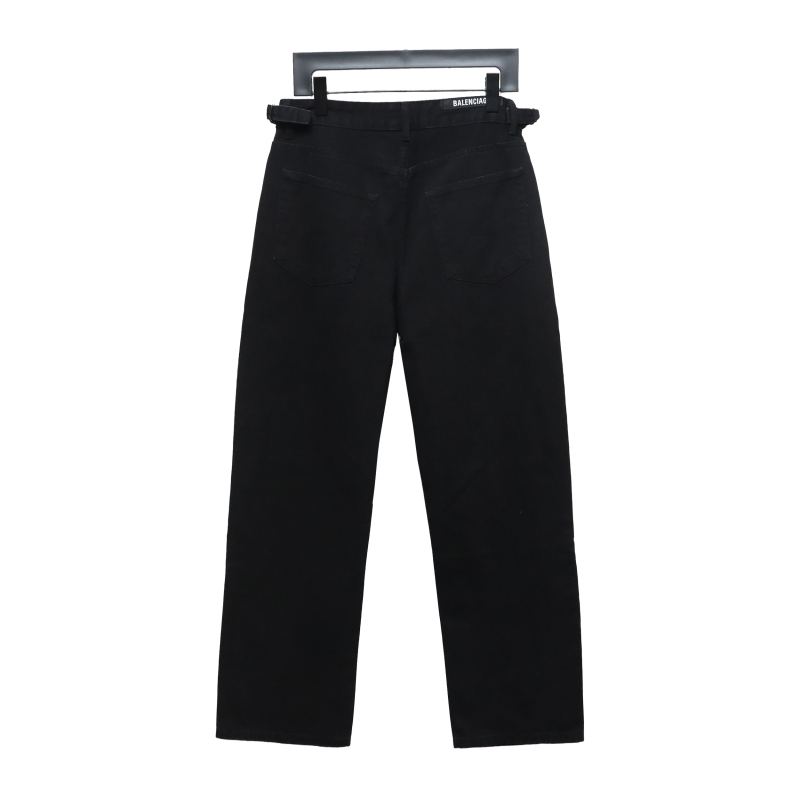  Balenciaga 24Fw knife-cut ripped Jeans