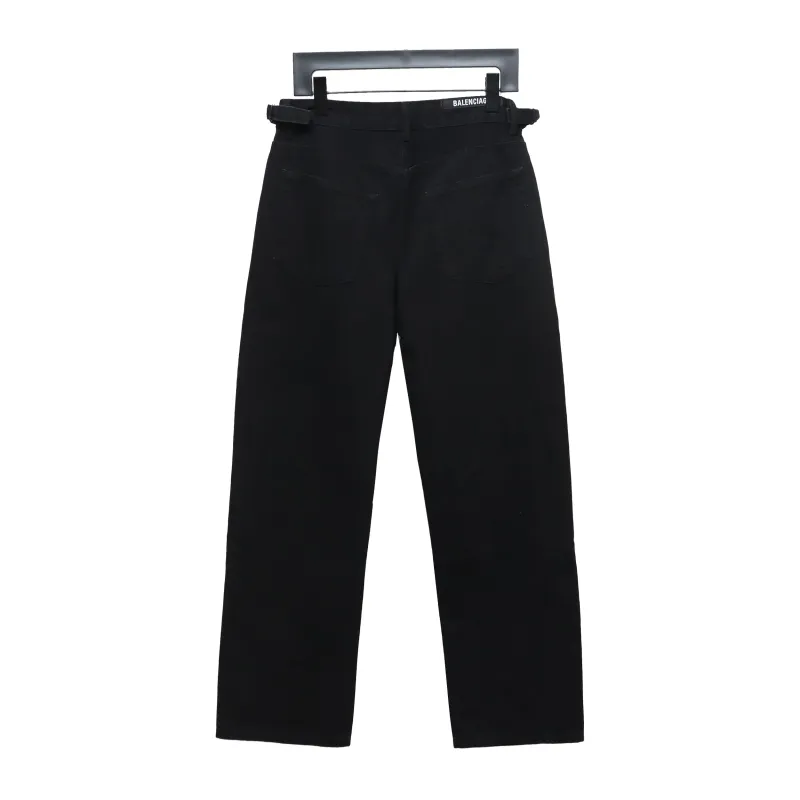 Balenciaga 24Fw knife-cut ripped Jeans