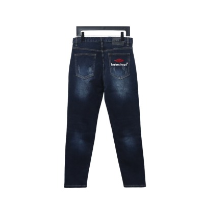  Balenciaga 3M embroidered logo Jeans 02