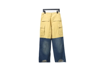 Balenciaga BLCG 24FW patchwork wide-leg distressed Jeans 02