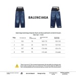  Balenciaga BLCG 24SS black and blue patchwork ripped denim Jeans