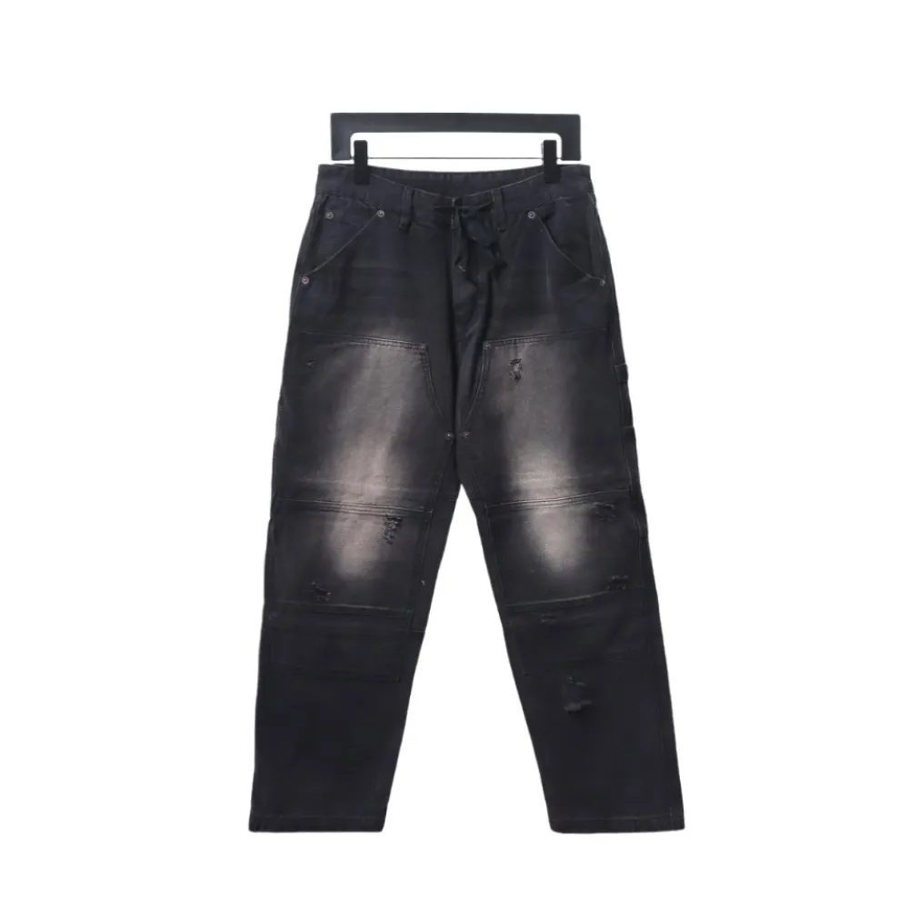 Balenciaga BLCG 24ss pocket worn holes distressed patchwork denim Jeans