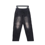  Balenciaga BLCG 24ss pocket worn holes distressed patchwork denim Jeans