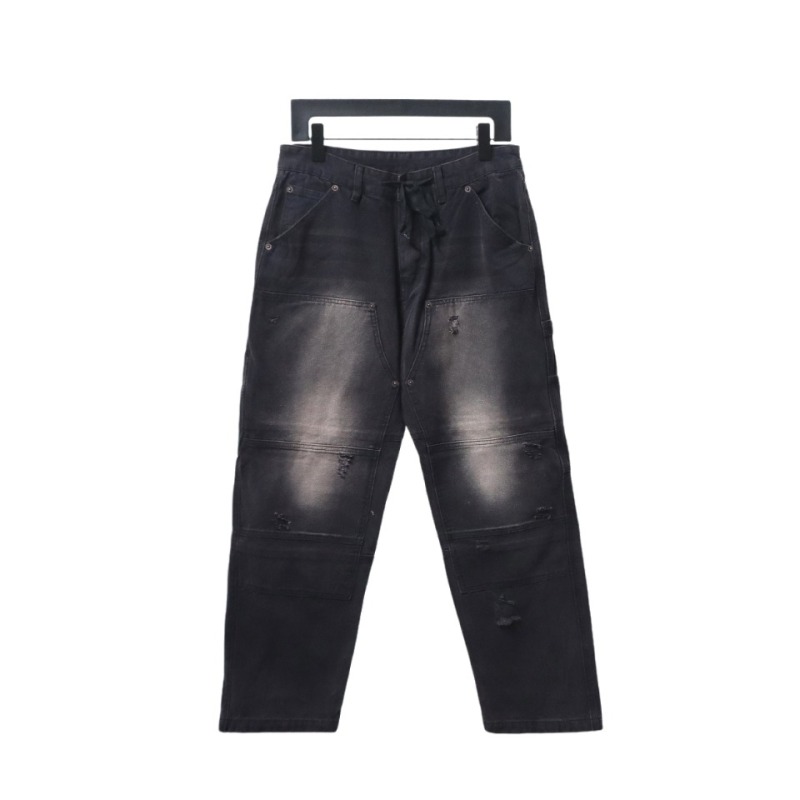  Balenciaga BLCG 24ss pocket worn holes distressed patchwork denim Jeans