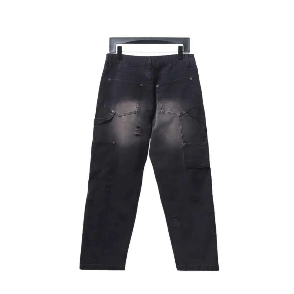 Balenciaga BLCG 24ss pocket worn holes distressed patchwork denim Jeans
