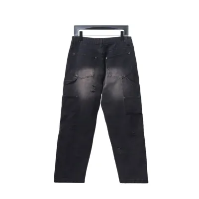 Balenciaga BLCG 24ss pocket worn holes distressed patchwork denim Jeans 02