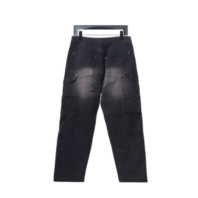  Balenciaga BLCG 24ss pocket worn holes distressed patchwork denim Jeans 02