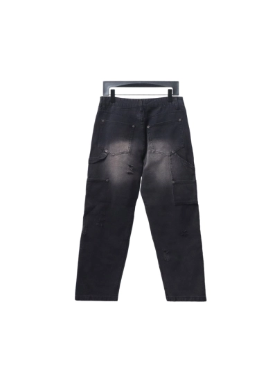 Balenciaga BLCG 24ss pocket worn holes distressed patchwork denim Jeans 02