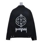 Balenciaga BLCG back double BB print denim jacket
