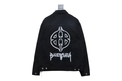 Balenciaga BLCG back double BB print denim jacket 02
