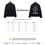 Balenciaga BLCG back double BB print denim jacket
