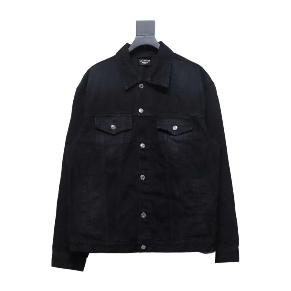  Balenciaga BLCG back double BB print denim jacket