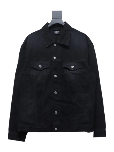 Balenciaga BLCG back double BB print denim jacket 01