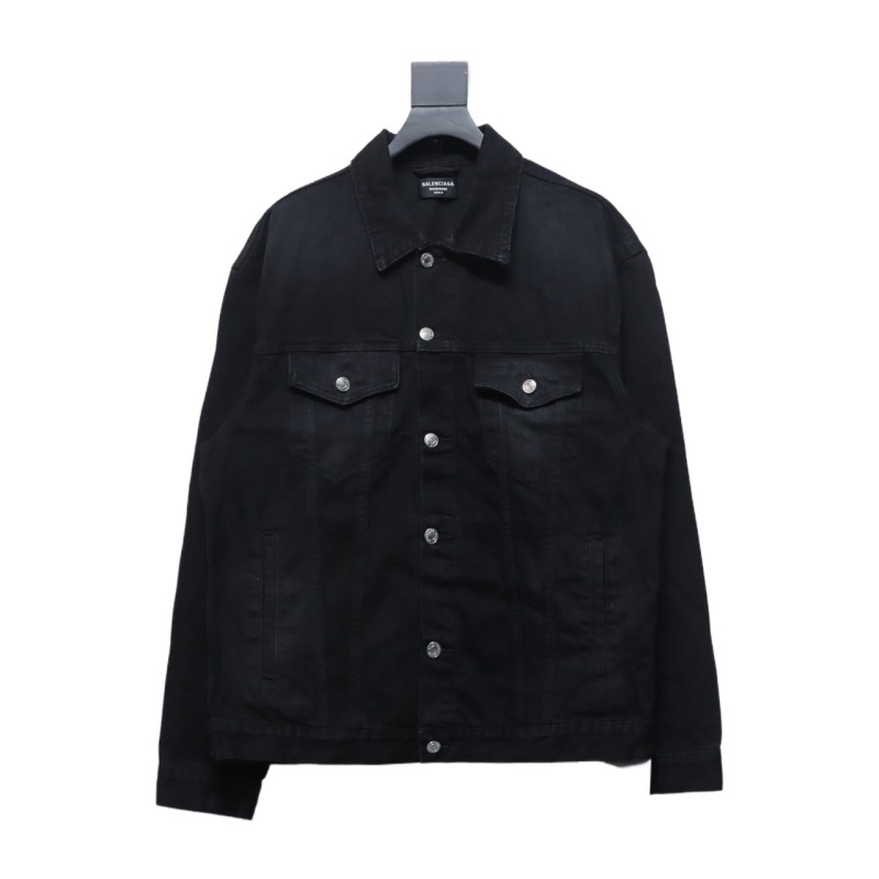  Balenciaga BLCG back double BB print denim jacket