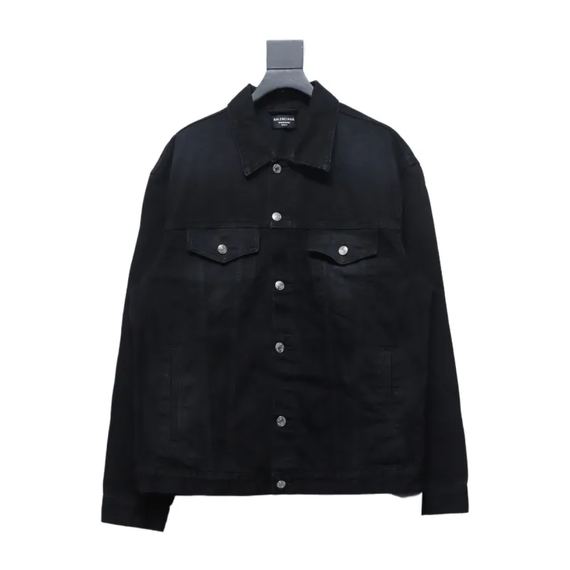 Balenciaga BLCG back double BB print denim jacket