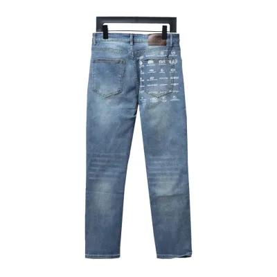 Balenciaga bullet screen back waist logo collection print stretch slim Jeans 02