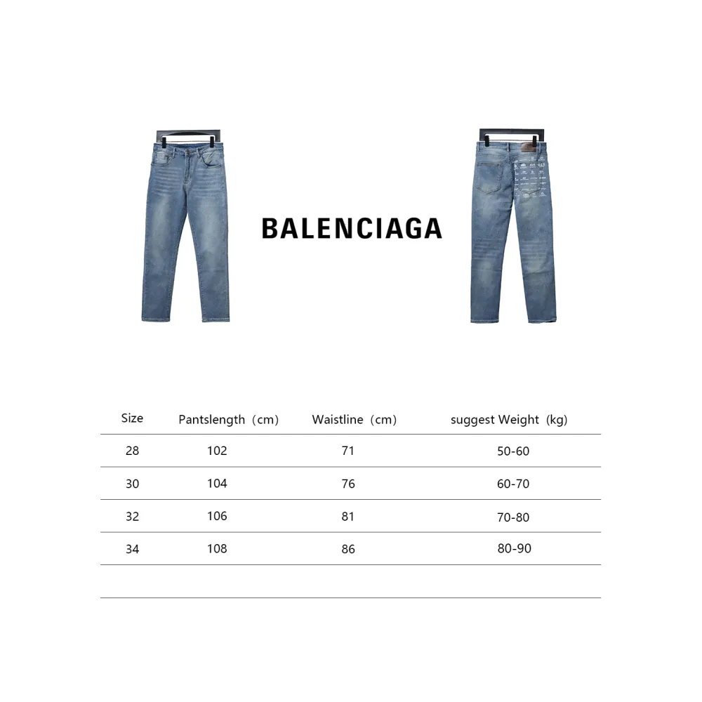  Balenciaga bullet screen back waist logo collection print stretch slim Jeans