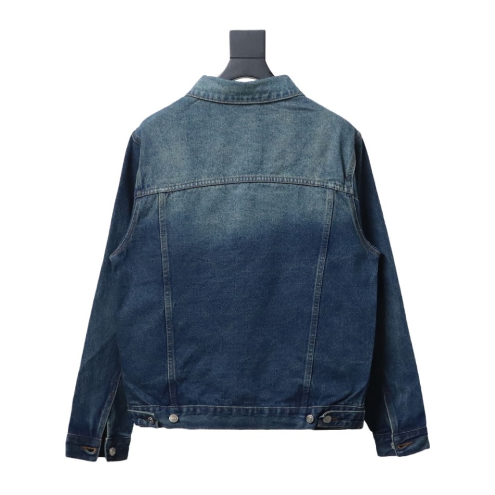  Balenciaga chest embroidered denim jacket jacket 1