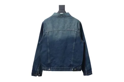 Balenciaga chest embroidered denim jacket jacket 1 02