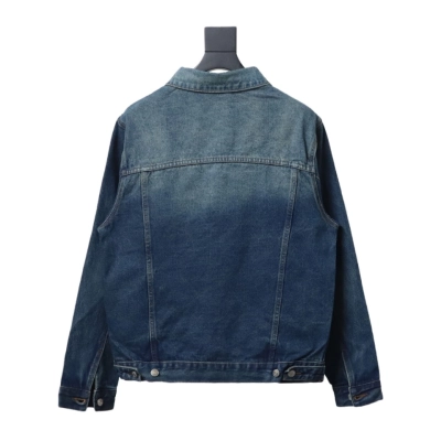 Balenciaga chest embroidered denim jacket jacket 1 02