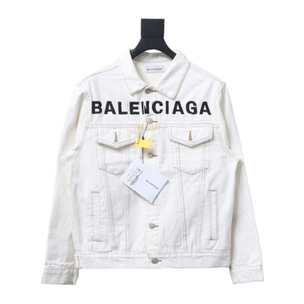  Balenciaga chest embroidered denim jacket jacket 2