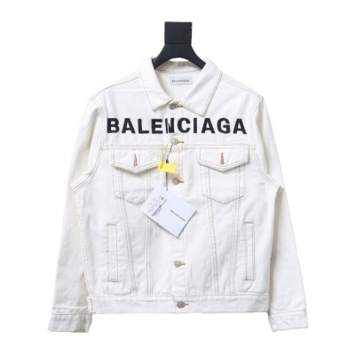  Balenciaga chest embroidered denim jacket jacket 2 01