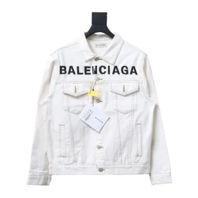 Balenciaga chest embroidered denim jacket jacket 2 01