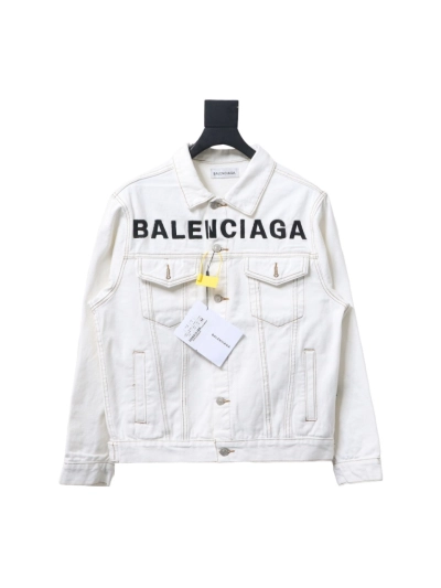 Balenciaga chest embroidered denim jacket jacket 2 01
