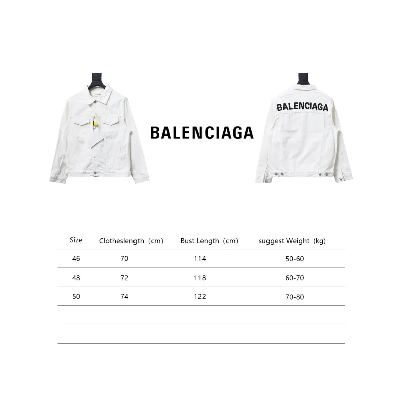 Balenciaga classic back letter denim jacket