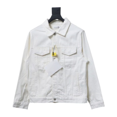  Balenciaga classic back letter denim jacket 01