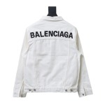  Balenciaga classic back letter denim jacket