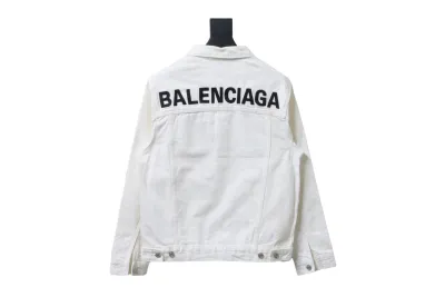 Balenciaga classic back letter denim jacket 02