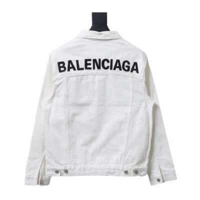  Balenciaga classic back letter denim jacket 02