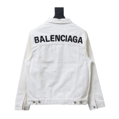 Balenciaga classic back letter denim jacket 02