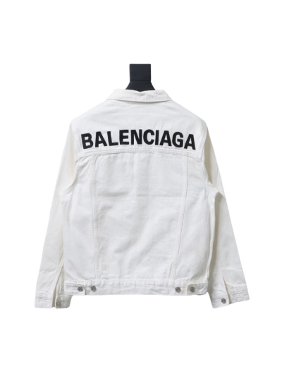 Balenciaga classic back letter denim jacket 02