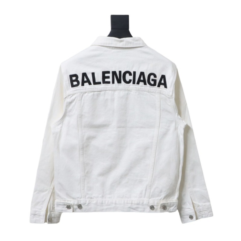  Balenciaga classic back letter denim jacket