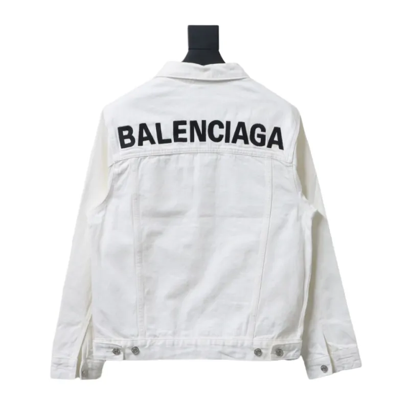Balenciaga classic back letter denim jacket