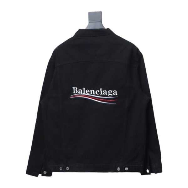 Balenciaga classic embroidered cola denim jacket