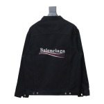  Balenciaga classic embroidered cola denim jacket