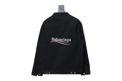 Balenciaga classic embroidered cola denim jacket 02